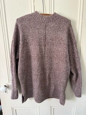 Maurices Heathered Mauve Crewneck Sweater